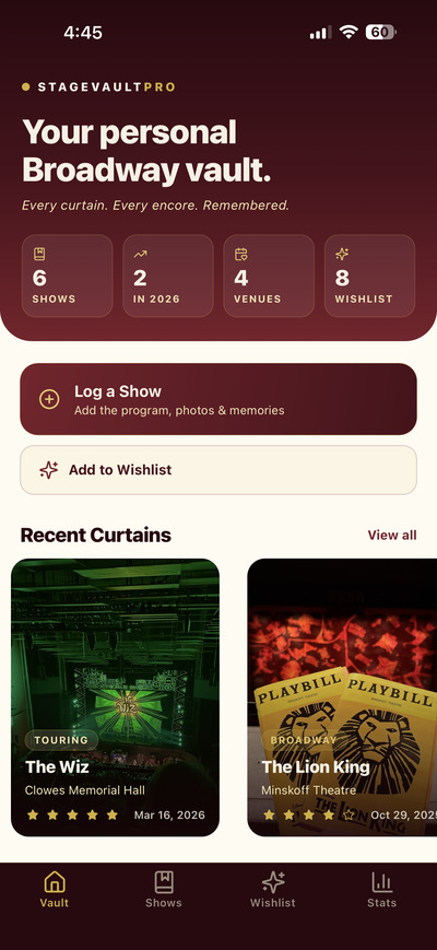 StageVault Pro Screenshot